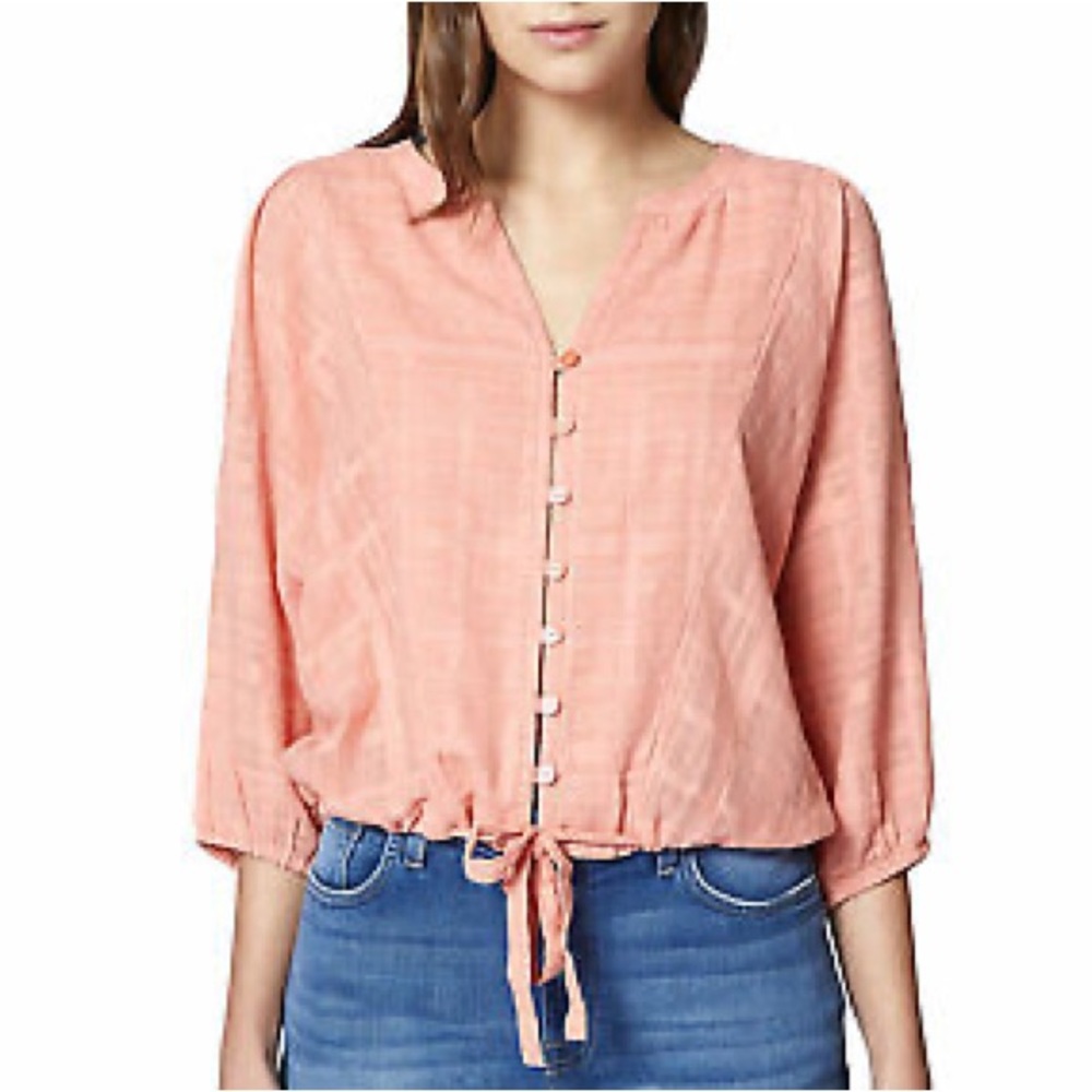 NWT Sanctuary Anthropologie Indio Canyon Modern Desert Tie Front Top - M